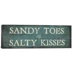 Wall Quotes & Signs-Kirkland's Home Sandy Toes And Salty Kisses Canvas Art Print Blue