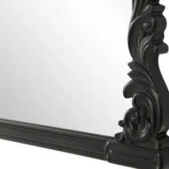 Decorative Mirrors-Kirkland's Home Satin Baroque Arched Wall Mirror Black
