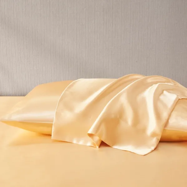 Bed Sheets-Kirkland's Home Satin King 2-Pc. Pillow Case Set Gold