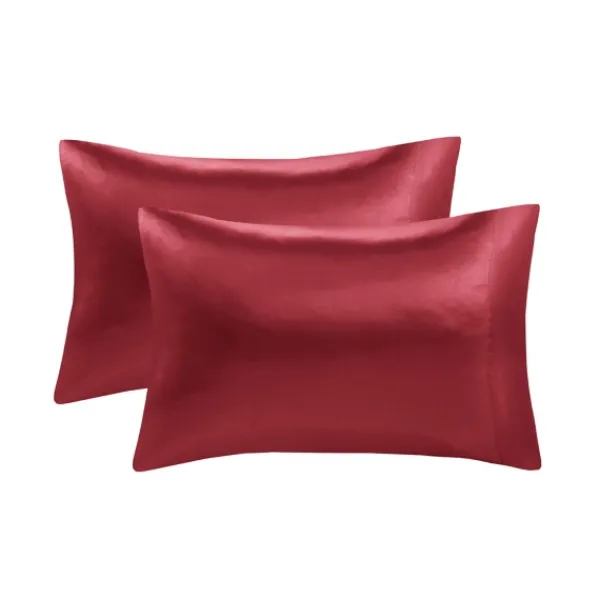 Bed Sheets-Kirkland's Home Satin King 2-Pc. Pillow Case Set Red