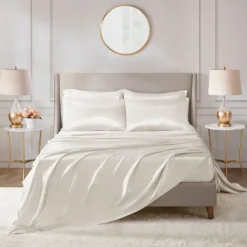 Bed Sheets-Kirkland's Home Satin 6-Pc. California King Sheet Set Ivory