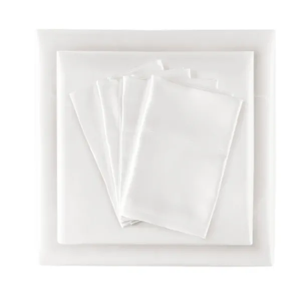 Bed Sheets-Kirkland's Home Satin 6-Pc. Full Sheet Set White