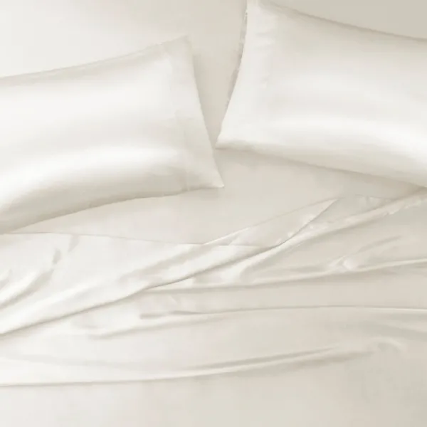 Bed Sheets-Kirkland's Home Satin 6-Pc. King Sheet Set Ivory