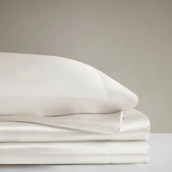 Bed Sheets-Kirkland's Home Satin 6-Pc. King Sheet Set Ivory