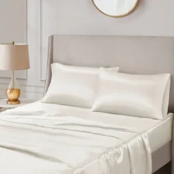 Bed Sheets-Kirkland's Home Satin Standard 2-Pc. Pillow Case Set Ivory