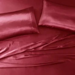 Bed Sheets-Kirkland's Home Satin Standard 2-Pc. Pillow Case Set Red