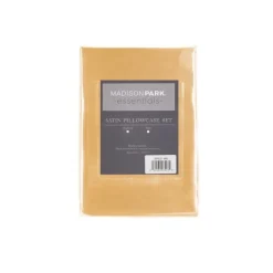Bed Sheets-Kirkland's Home Satin Standard 2-Pc. Pillow Case Set Gold