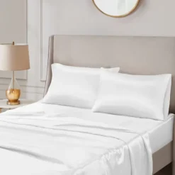 Bed Sheets-Kirkland's Home Satin Standard 2-Pc. Pillow Case Set White