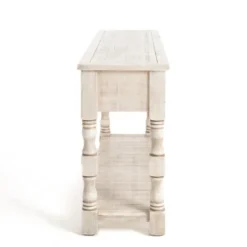 Console Tables-Kirkland's Home Savannah Cream Distressed Console Table Ivory