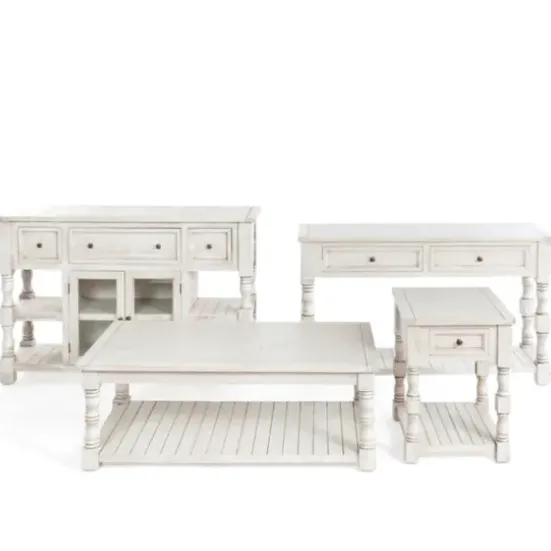 Entryway Furniture-Kirkland's Home Savannah Cream Distressed Cabinet Ivory