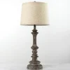 Table Lamps-Kirkland's Home Savannah Spindle Table Lamp Gray