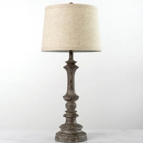 Table Lamps-Kirkland's Home Savannah Spindle Table Lamp Gray