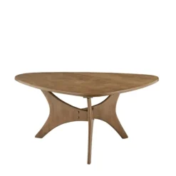 Coffee Tables-Kirkland's Home Savannah Wooden Triangle Coffee Table Brown
