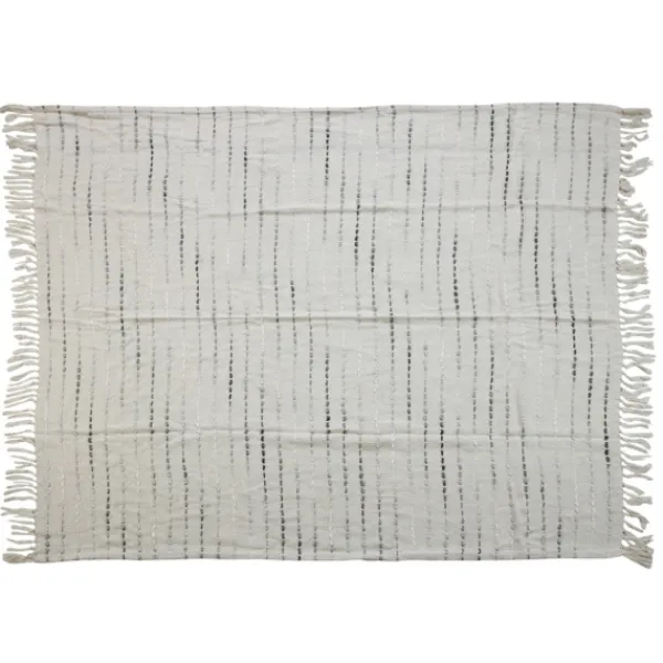 Blankets & Throws-Kirkland's Home Scale Stitched Throw Gray