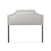 Beds & Headboards-Kirkland's Home Scalloped Corner Queen Headboard Gray