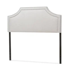 Beds & Headboards-Kirkland's Home Scalloped Corner Queen Headboard Gray