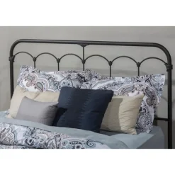Beds & Headboards-Kirkland's Home Scalloped Metal Josie King Headboard Black
