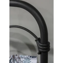 Beds & Headboards-Kirkland's Home Scalloped Metal Josie King Headboard Black