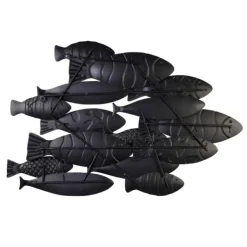 Wall Plaques-Kirkland's Home School Of Fish Wall Plaque Blue/White/Black