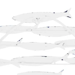 Wall Plaques-Kirkland's Home Schooling Fish Metal Wall Plaque Blue
