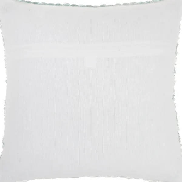 Pillows-Kirkland's Home Seafoam Ribbon Loops Pillow Blue