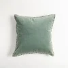 Pillows-Kirkland's Home Seafoam Velvet Riviera Throw Pillow Green