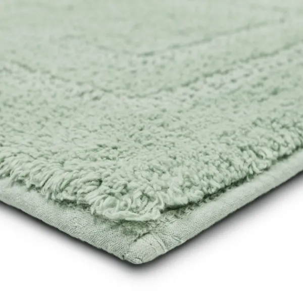 Bathroom Rugs-Kirkland's Home Seaglass Reversible Cotton Bath Mat, 60 In. Green