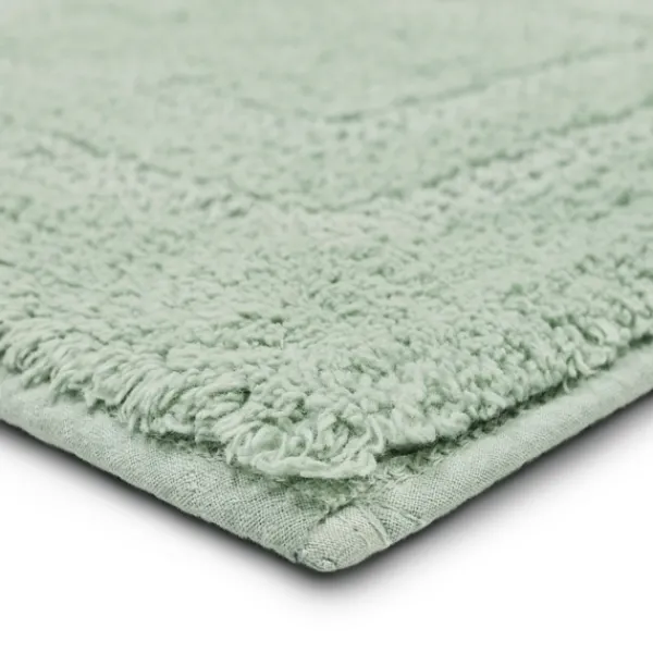 Bathroom Rugs-Kirkland's Home Seaglass Reversible Cotton Bath Mat, 45 In. Green