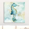 Canvas Art-Kirkland's Home Seahorse Giclee Canvas Art Print Blue