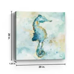 Canvas Art-Kirkland's Home Seahorse Giclee Canvas Art Print Blue
