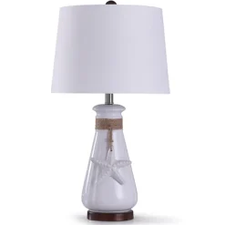 Table Lamps-Kirkland's Home Seaside Rope Tie Table Lamp White