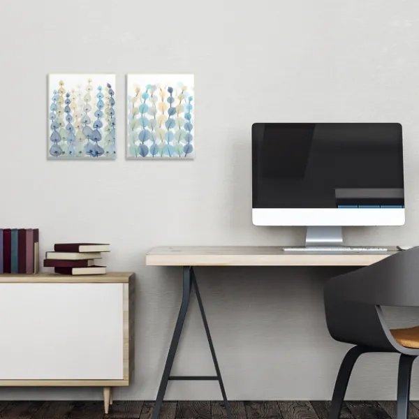 Framed Art-Kirkland's Home Seaweed Plants Framed Canvas Art Prints, Set Of 2 Blue