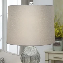 Table Lamps-Kirkland's Home Seeded Hourglass Table Lamp Gray