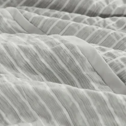 Comforters-Kirkland's Home Seersucker 3-Pc. Cali King Comforter Set Gray