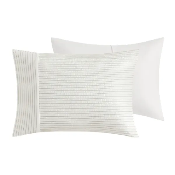 Comforters-Kirkland's Home Seersucker 3-Pc. Full/Queen Comforter Set Ivory