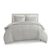 Comforters-Kirkland's Home Seersucker 3-Pc. Full/Queen Comforter Set Gray
