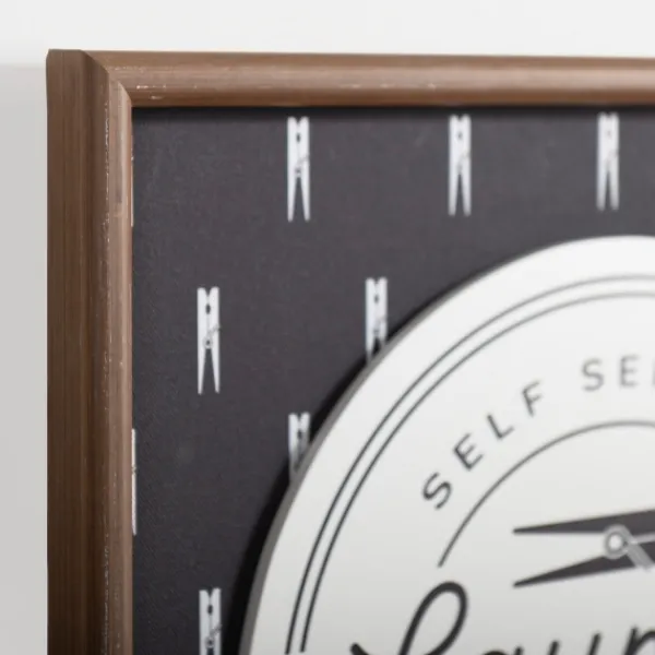 Wall Quotes & Signs-Kirkland's Home Self Service Laundry Wall Plaque Black