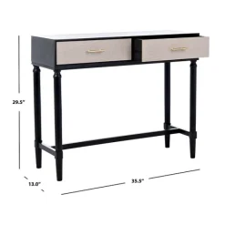 Console Tables-Kirkland's Home Serena 2-Drawer Console Table Black