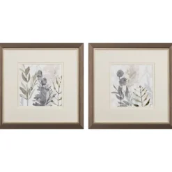 Framed Art-Kirkland's Home Shadow Woods Framed Art Prints, Set Of 2 Gray/Ivory