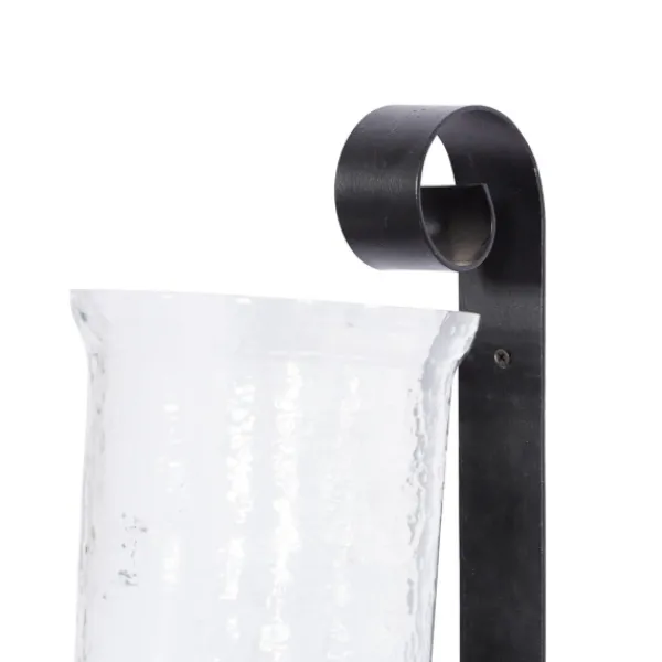 Sconces-Kirkland's Home Shayne Black Iron Scroll Sconce