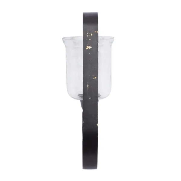 Sconces-Kirkland's Home Shayne Black Iron Scroll Sconce