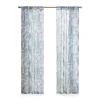 Curtains & Drapes-Kirkland's Home Sheer Blue Botanical Curtain Panel Set, 95 In. White/Blue