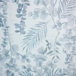 Curtains & Drapes-Kirkland's Home Sheer Blue Botanical Curtain Panel Set, 95 In. White/Blue