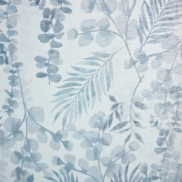 Curtains & Drapes-Kirkland's Home Sheer Blue Botanical Curtain Panel Set, 95 In. White/Blue