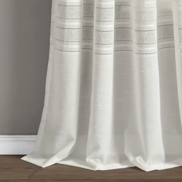 Curtains & Drapes-Kirkland's Home Sheer Grommet Curtain Panel Set, 84 In. White