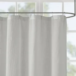 Shower Curtains-Kirkland's Home Sheer Shower Curtain Gray