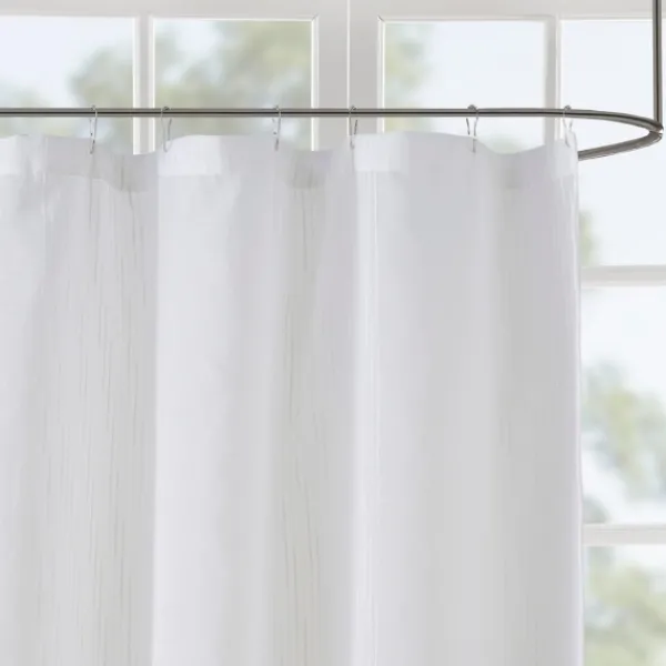 Shower Curtains-Kirkland's Home Sheer Shower Curtain White