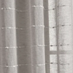 Curtains & Drapes-Kirkland's Home Sheer Textured Curtain Panel Set, 84 In. Gray