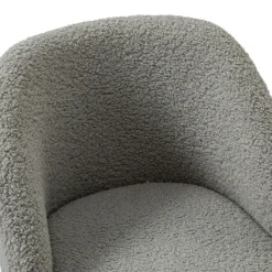 Office Furniture-Kirkland's Home Sherpa Upholstered Swivel Office Chair Gray