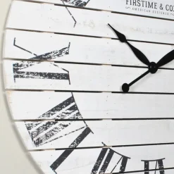 Clocks-Kirkland's Home Shiplap Coastal Wall Clock, 29 In. White